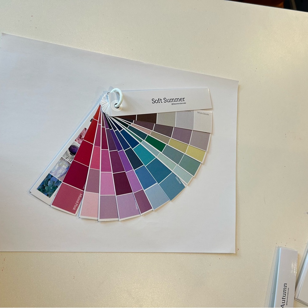Soft Summer Color Swatch Fan Deck - Personal Color Seasonal analysis - Picture 3 of 14